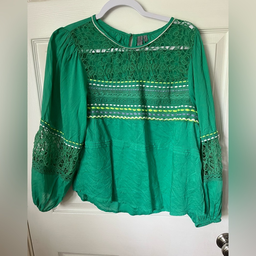 Anthropologie blank London embroidered top